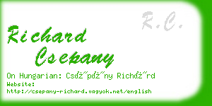 richard csepany business card